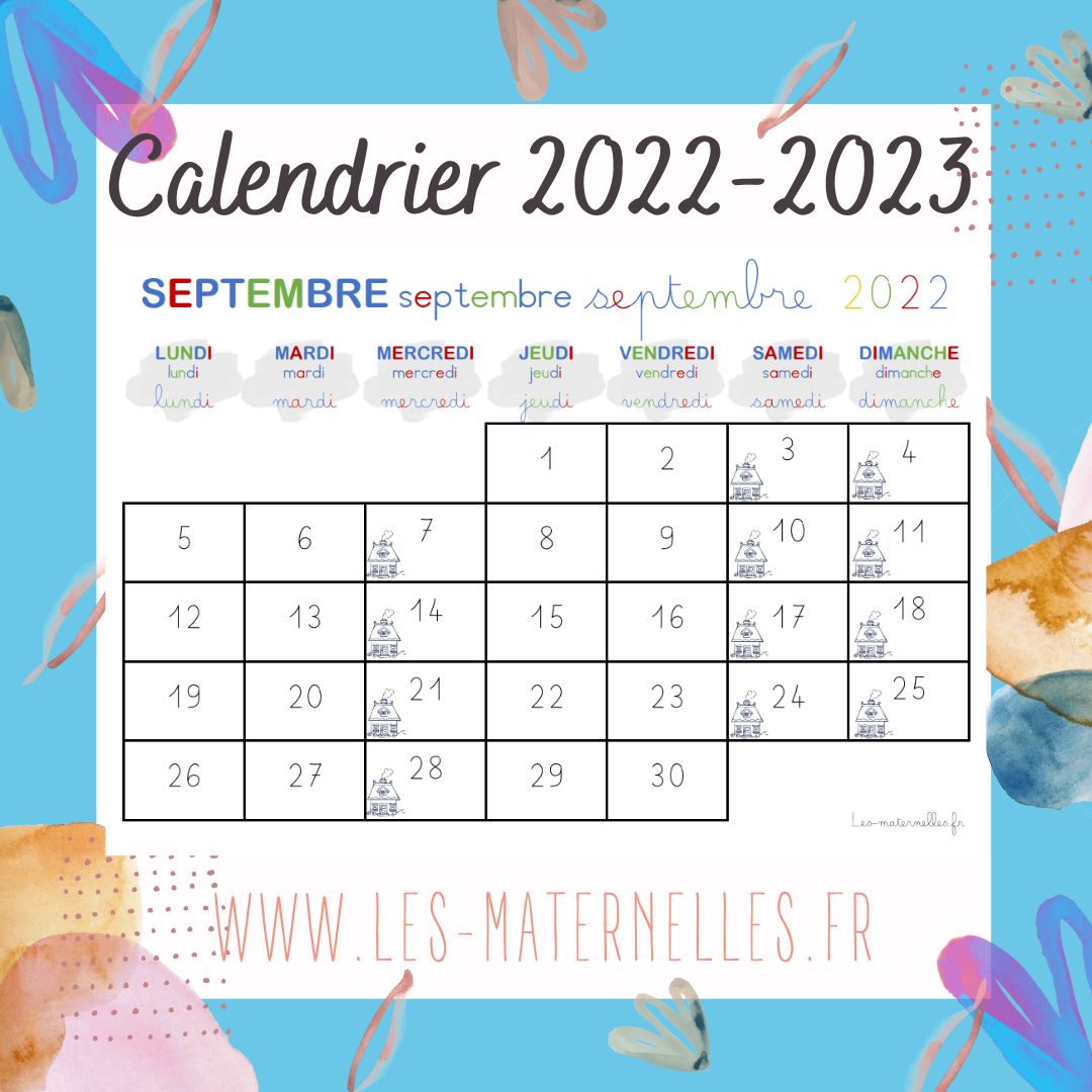 Calendrier 2022 2023 Montessori Organisation De La Classe Pour Les 2945